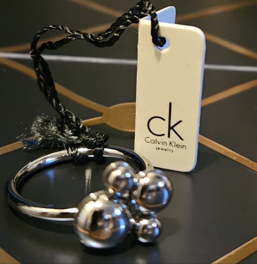 NIB Calvin Klein Stainless Steel Ring w/COA - Size 8 - Picture 11 of 14